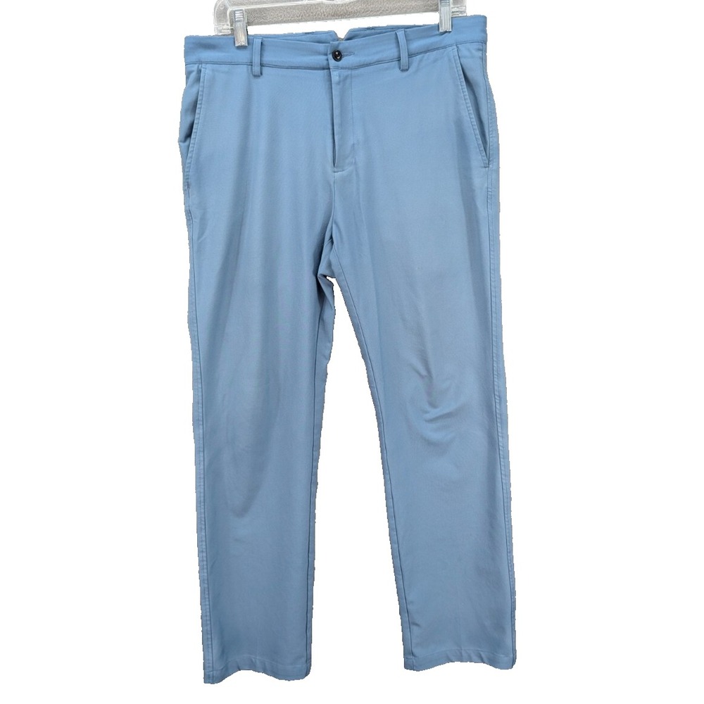 Dunning Golf Performance Everbest Men's Pants 32/30 Straight Leg Flat Front Blue